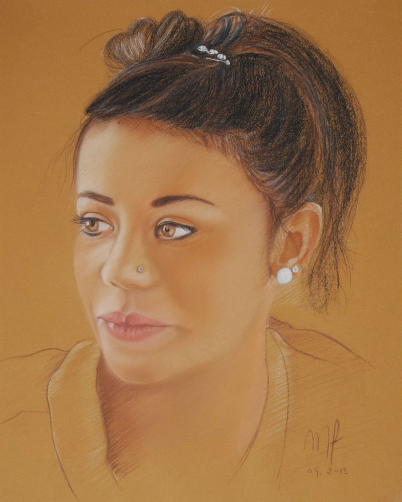pastel portrait de Amandine