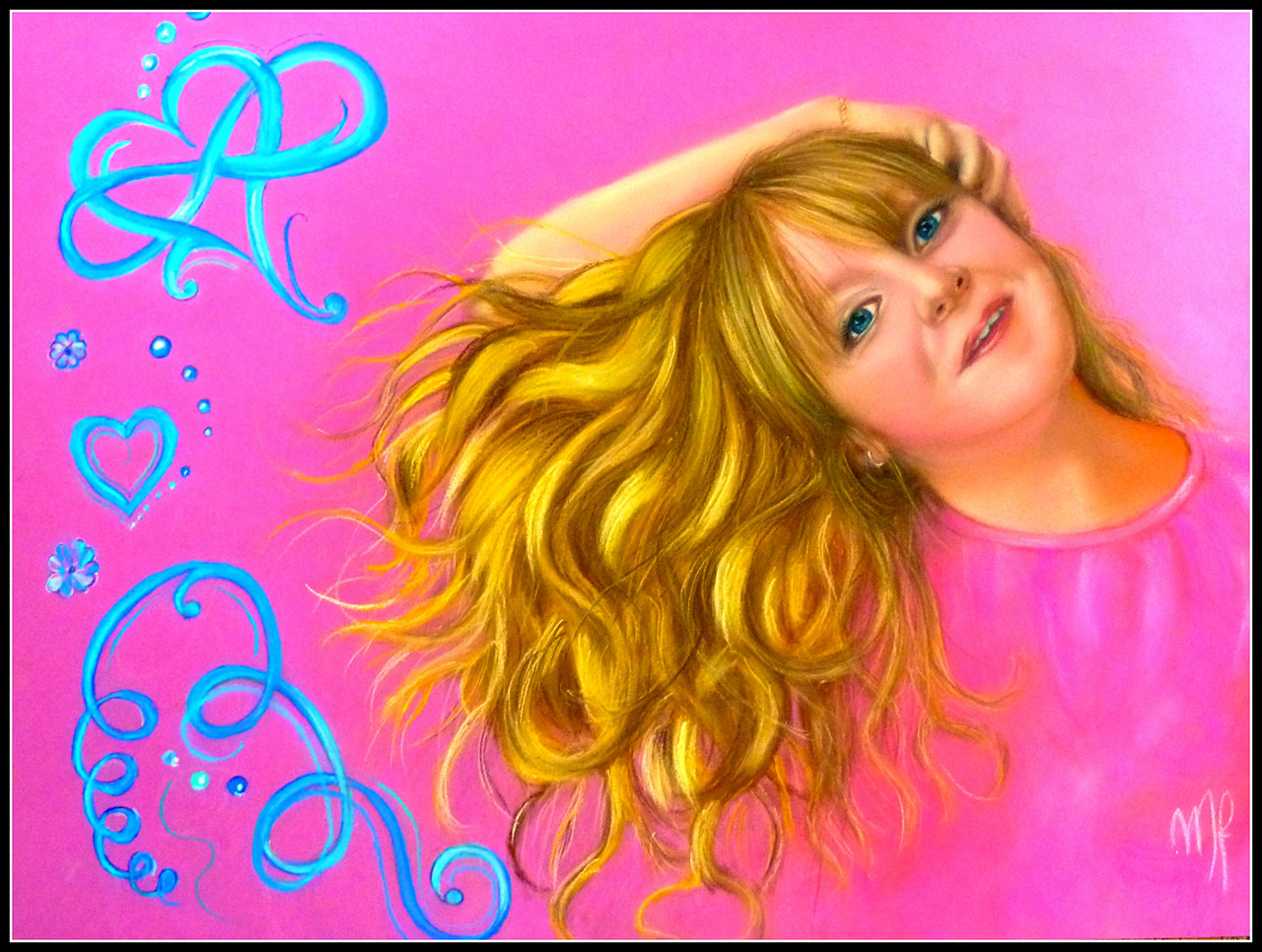 pastel portrait de Charlotte