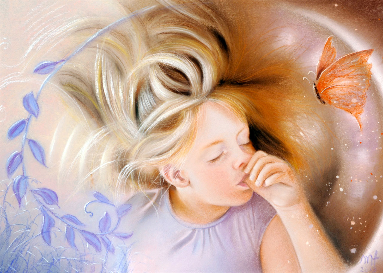 pastel portrait de Charlotte