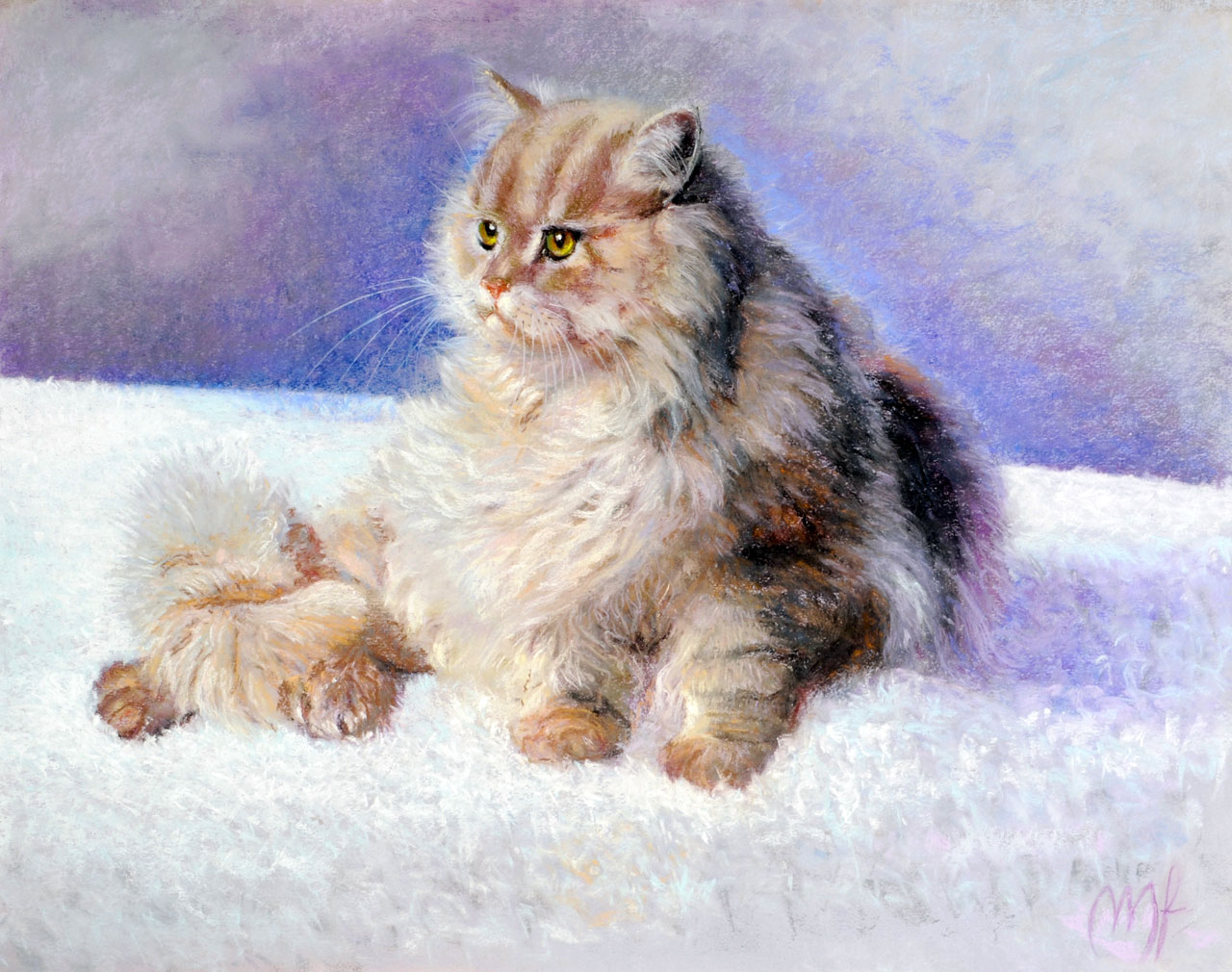 pastel d'un chat