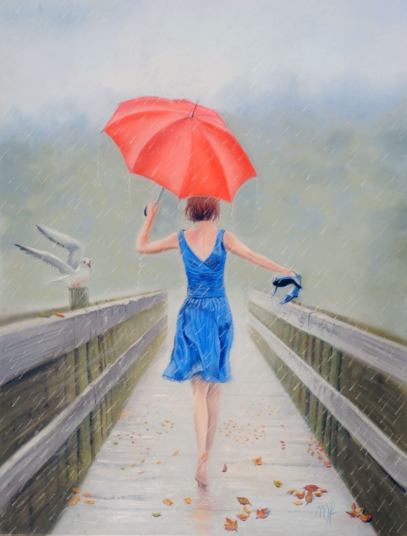 pastel portrait de Amandine