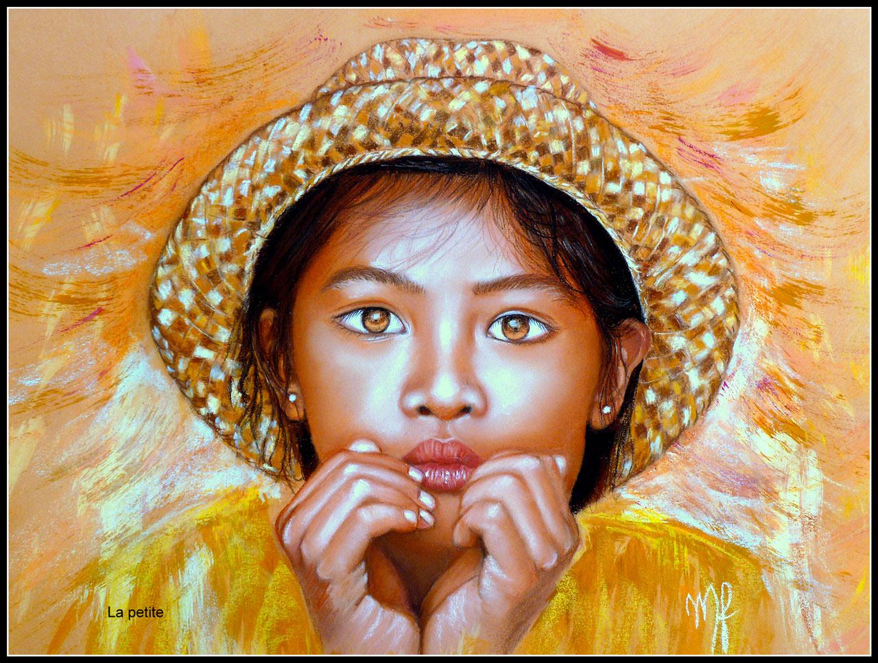 pastel portrait de la petite