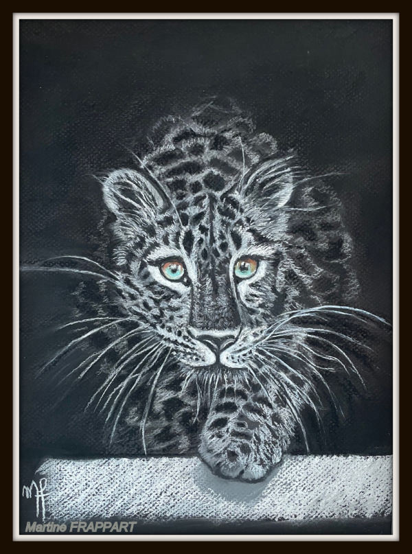 pastel portrait d'un tigre