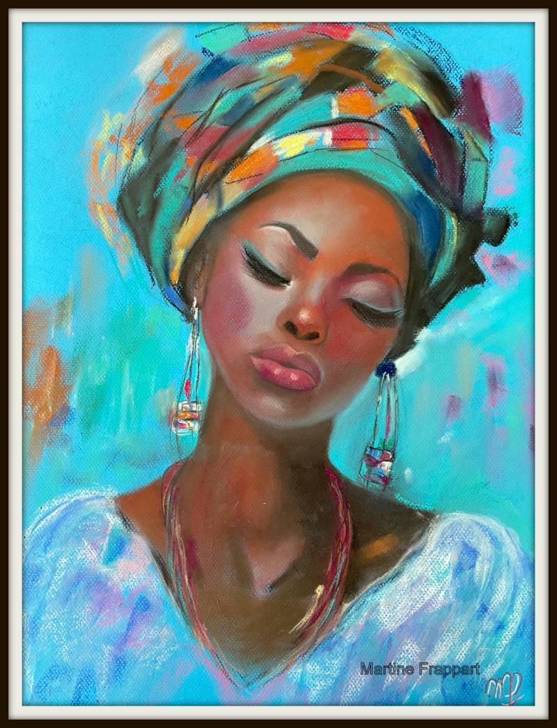pastel d'une femme du monde