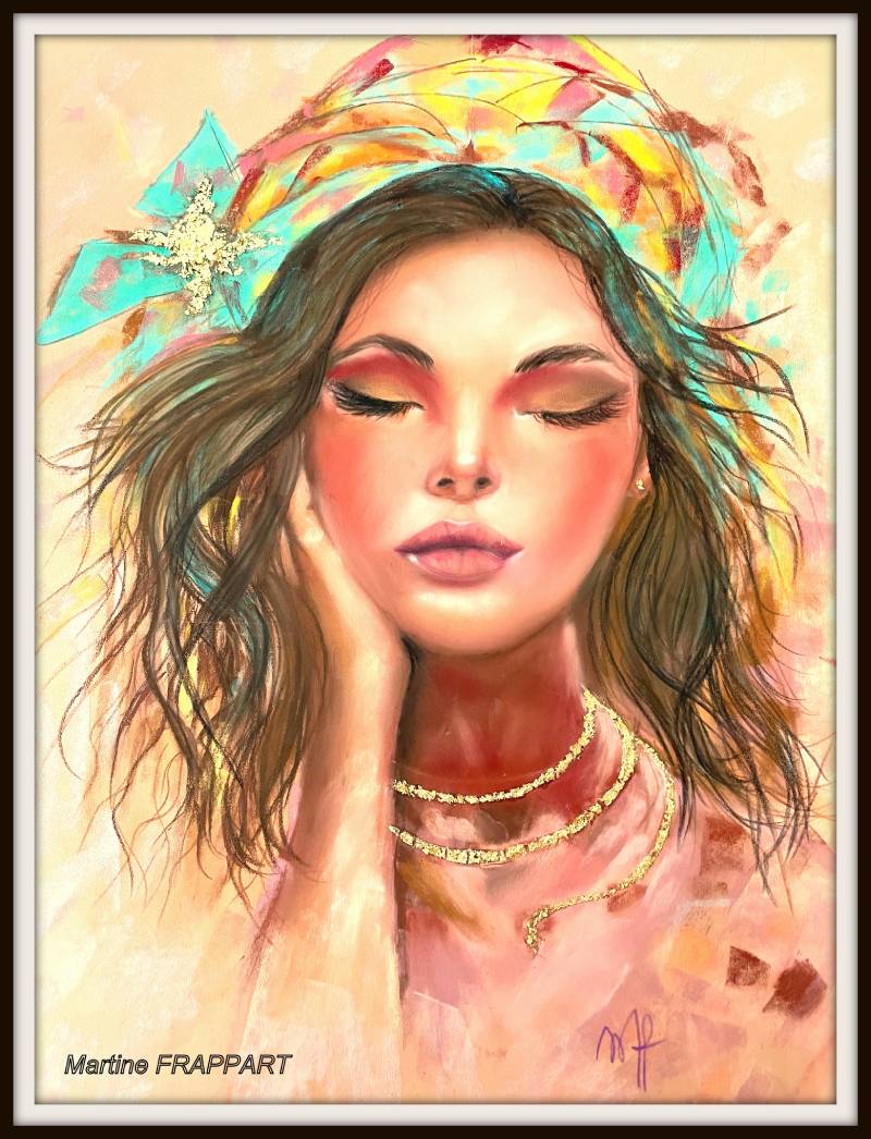 pastel d'une femme du monde