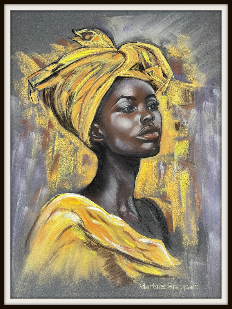 pastel portrait d'une femme